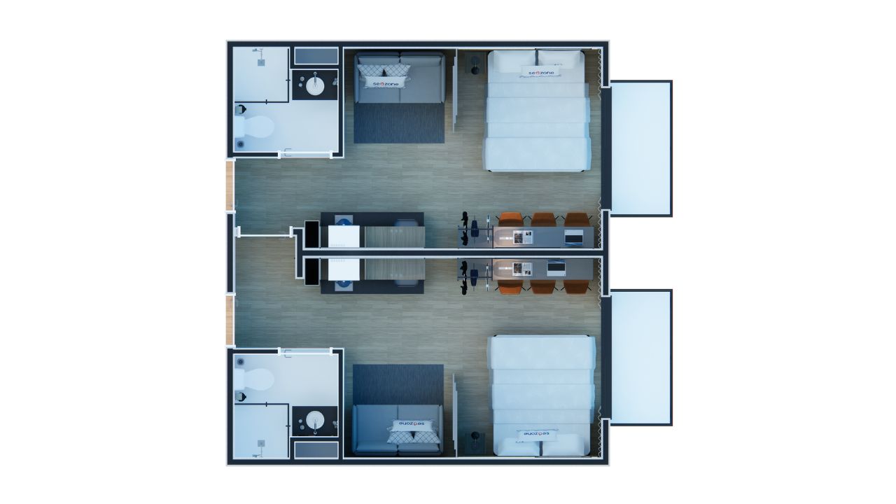 Planta — Apartamento para 8 hóspedes